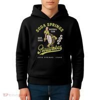 Soda Springs Slowpokes Retro Minor League Baseball Team Kids Hoodie thumb 4