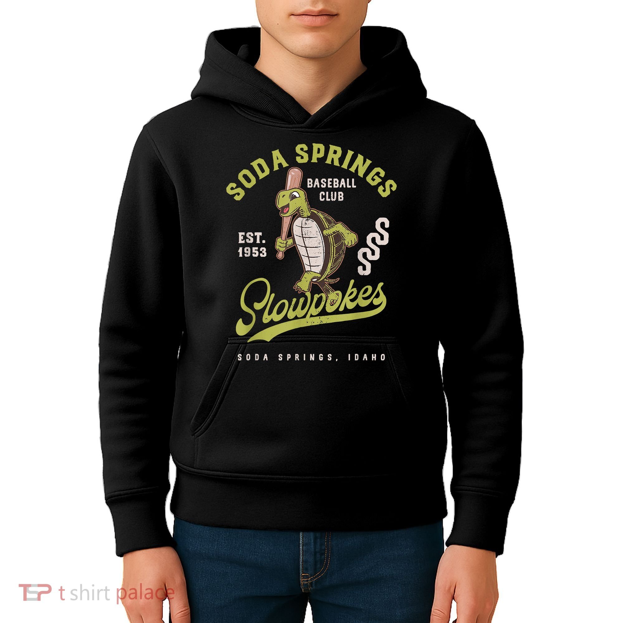 Soda Springs Slowpokes Retro Minor League Baseball Team Kids Hoodie