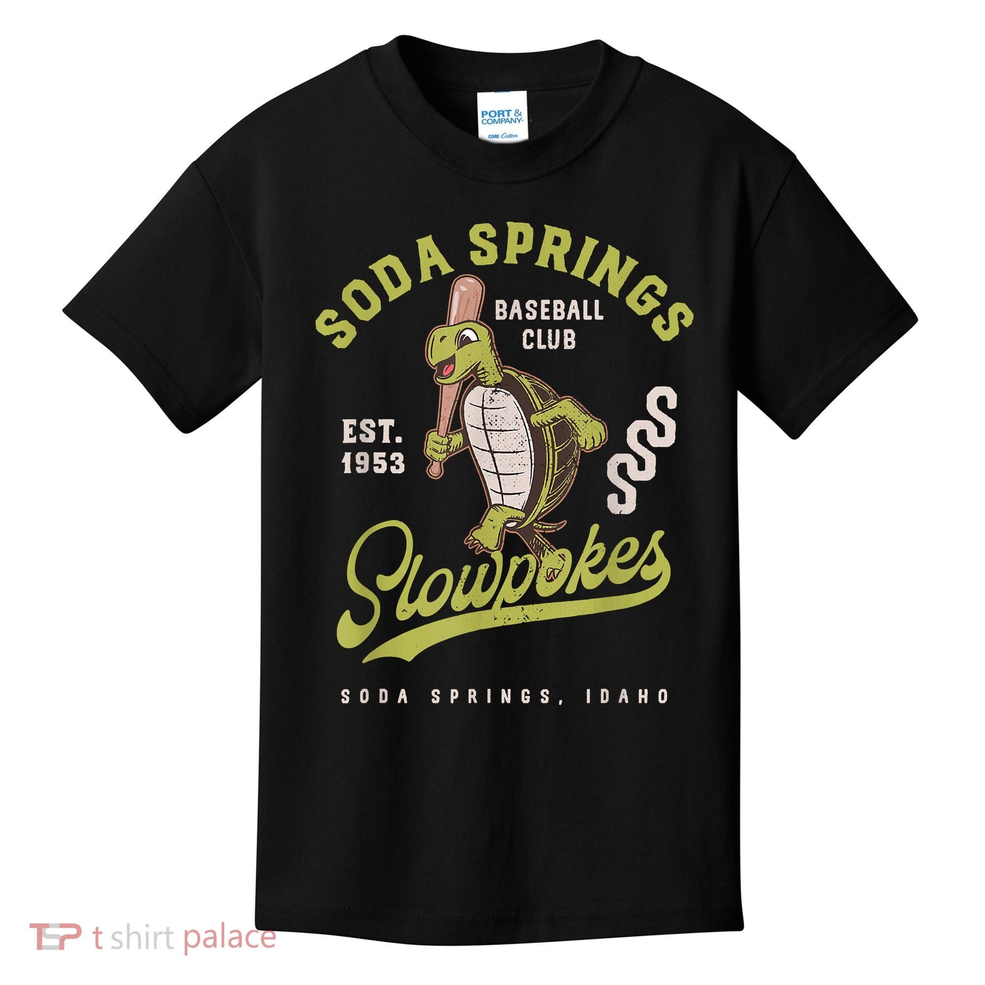 Soda Springs Slowpokes Retro Minor League Baseball Team Kids T-Shirt