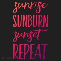 Sunrise Sunburn Sunset Repeat Funny Sayings Summer Cute Gift Comfort Colors Boxy T-Shirt thumb 3