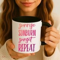 Sunrise Sunburn Sunset Repeat Funny Sayings Summer Cute Gift Coffee Mug thumb 3