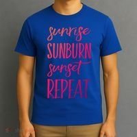 Sunrise Sunburn Sunset Repeat Funny Sayings Summer Cute Gift T-Shirt thumb 3