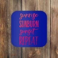 Sunrise Sunburn Sunset Repeat Funny Sayings Summer Cute Gift Coaster thumb 0