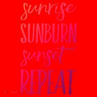 Sunrise Sunburn Sunset Repeat Funny Sayings Summer Cute Gift Santa Hat thumb 1