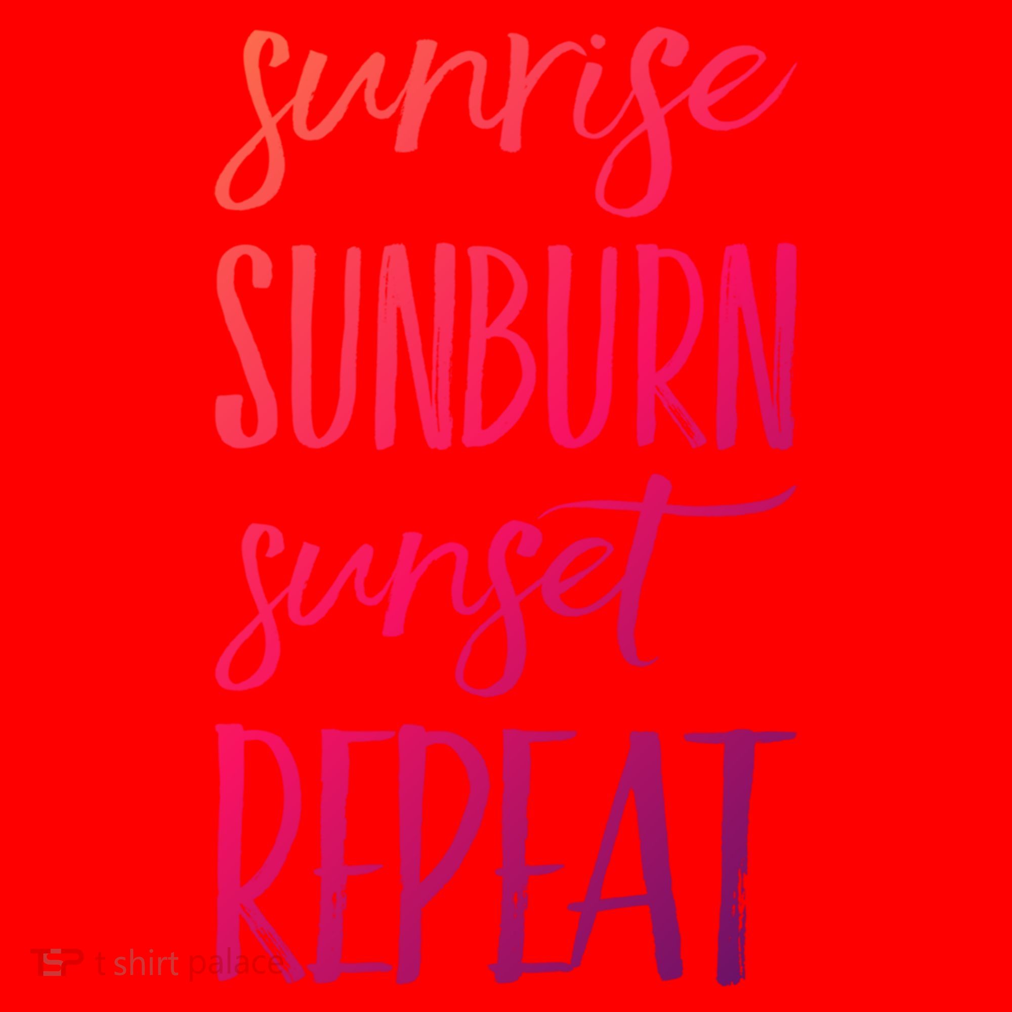 Sunrise Sunburn Sunset Repeat Funny Sayings Summer Cute Gift Santa Hat