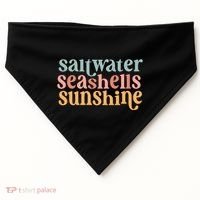 Saltwater Seashells Sunshine Cute Summer USA-Made Doggie Bandana thumb 0