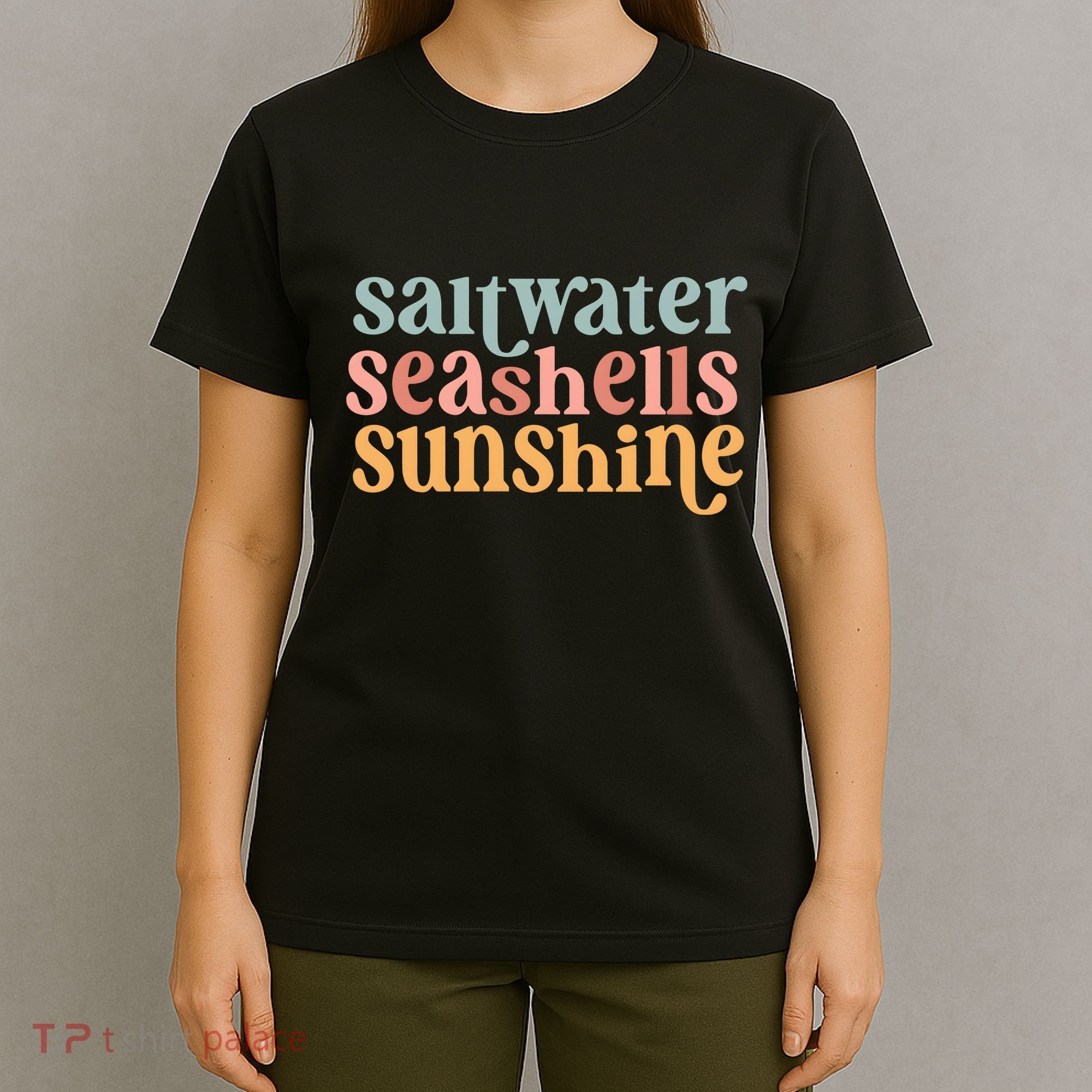 Saltwater Seashells Sunshine Cute Summer T-Shirt