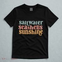 Saltwater Seashells Sunshine Cute Summer T-Shirt thumb 5