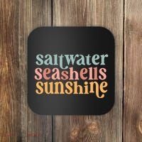 Saltwater Seashells Sunshine Cute Summer Coaster thumb 0