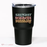 Saltwater Seashells Sunshine Cute Summer Tumbler thumb 0