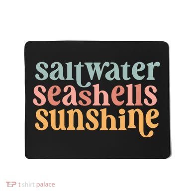 Saltwater Seashells Sunshine Cute Summer Mousepad