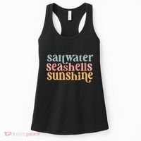 Saltwater Seashells Sunshine Cute Summer Women's Tank Top thumb 0