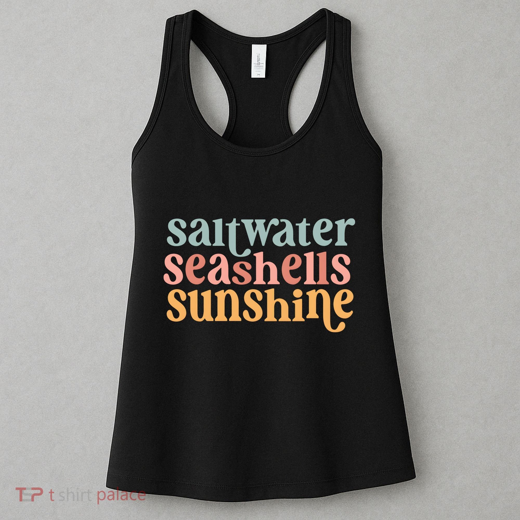 Saltwater Seashells Sunshine Cute Summer Women's Tank Top