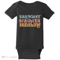 Saltwater Seashells Sunshine Cute Summer Baby Bodysuit thumb 0