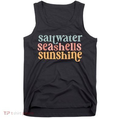 Saltwater Seashells Sunshine Cute Summer Tank Top