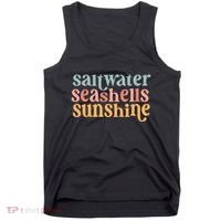 Saltwater Seashells Sunshine Cute Summer Tank Top thumb 0
