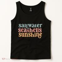 Saltwater Seashells Sunshine Cute Summer Tank Top thumb 2