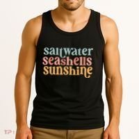 Saltwater Seashells Sunshine Cute Summer Tank Top thumb 3