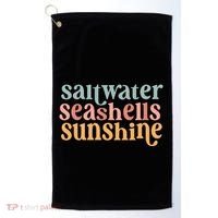 Saltwater Seashells Sunshine Cute Summer Golf Towel thumb 0