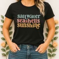 Saltwater Seashells Sunshine Cute Summer Women's T-Shirt thumb 2