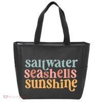 Saltwater Seashells Sunshine Cute Summer Tote Bag thumb 0