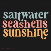 Saltwater Seashells Sunshine Cute Summer Tote Bag thumb 4