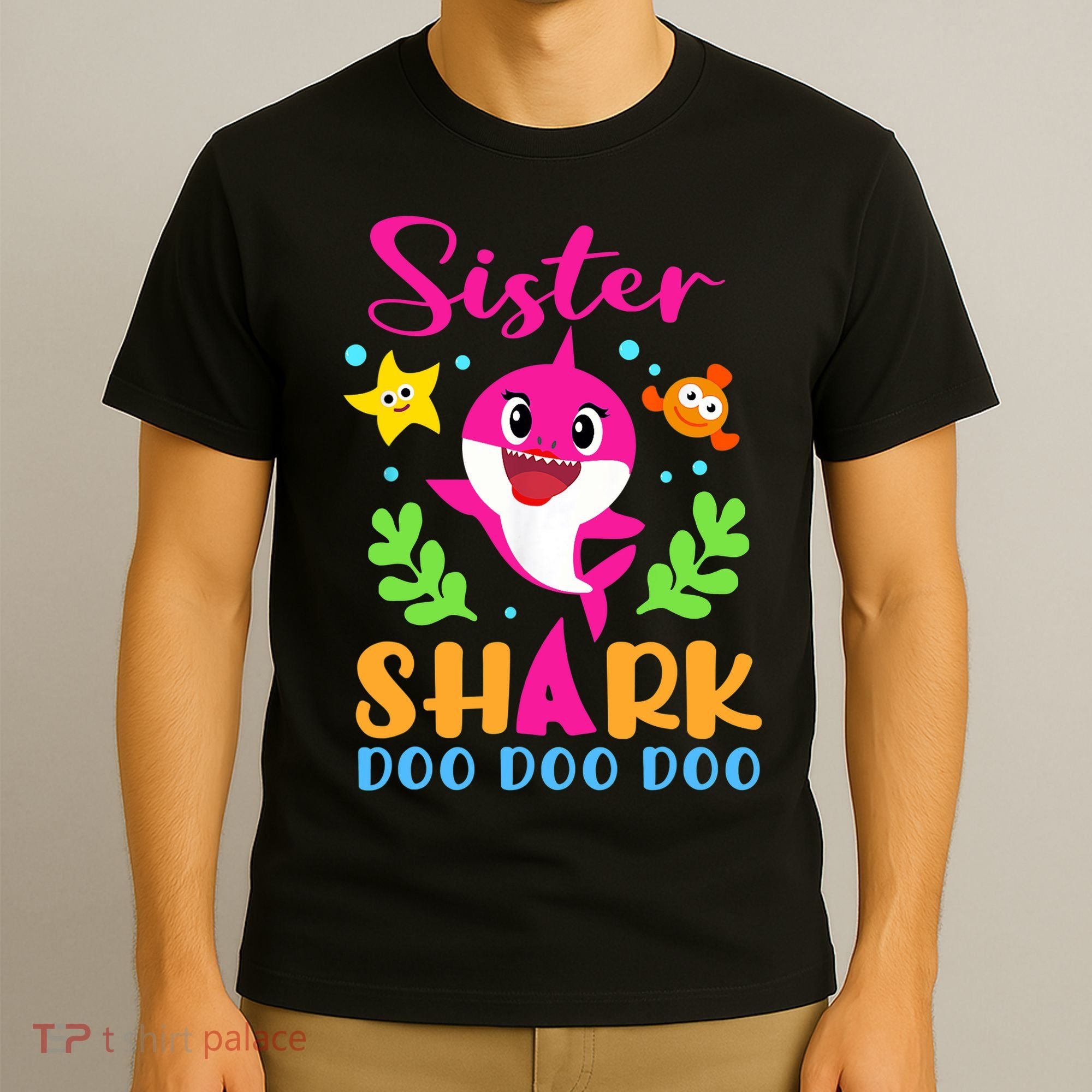 Sister Shark Shirt Sister Shark Lover Family Mother's Day T-Shirt