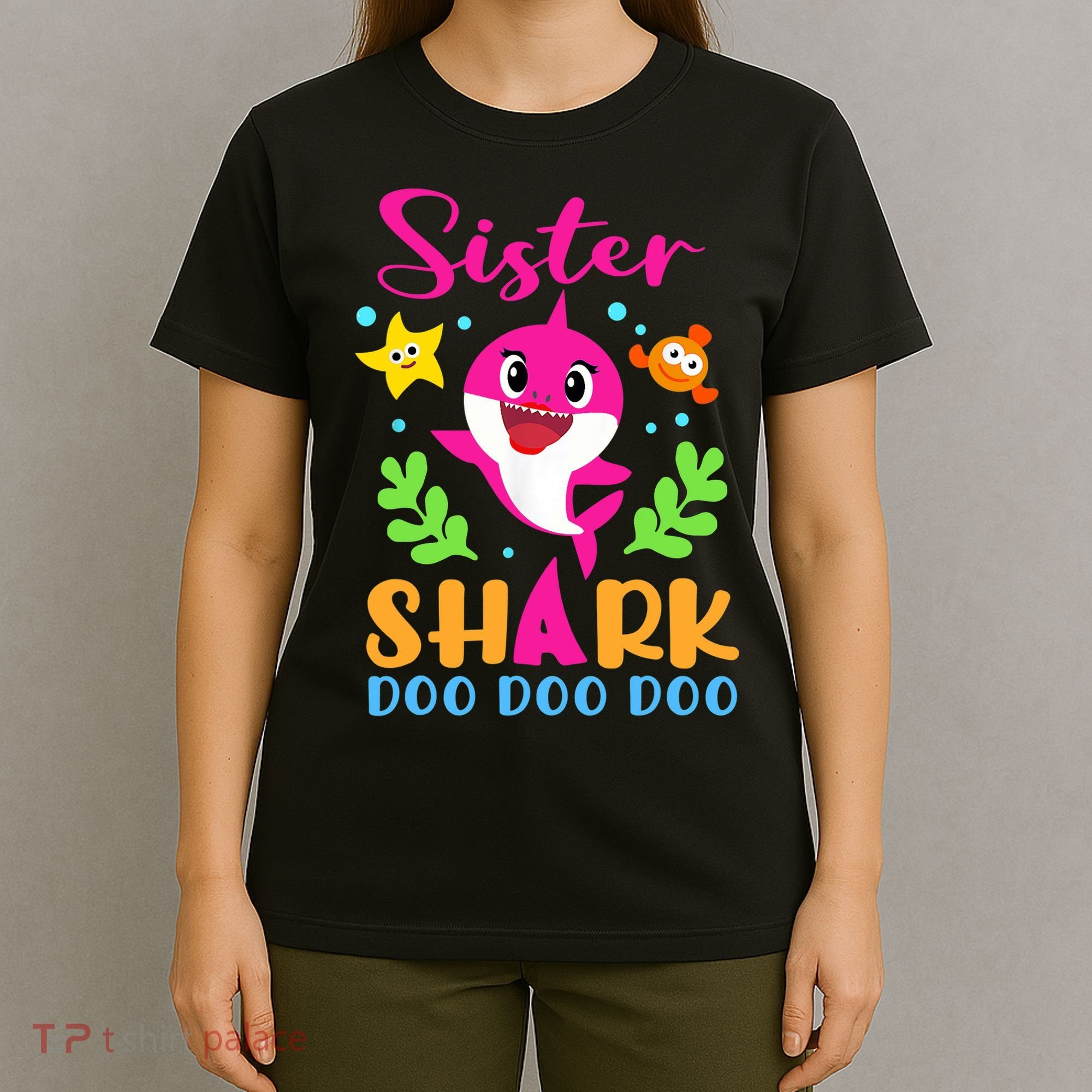 Sister Shark Shirt Sister Shark Lover Family Mother's Day T-Shirt