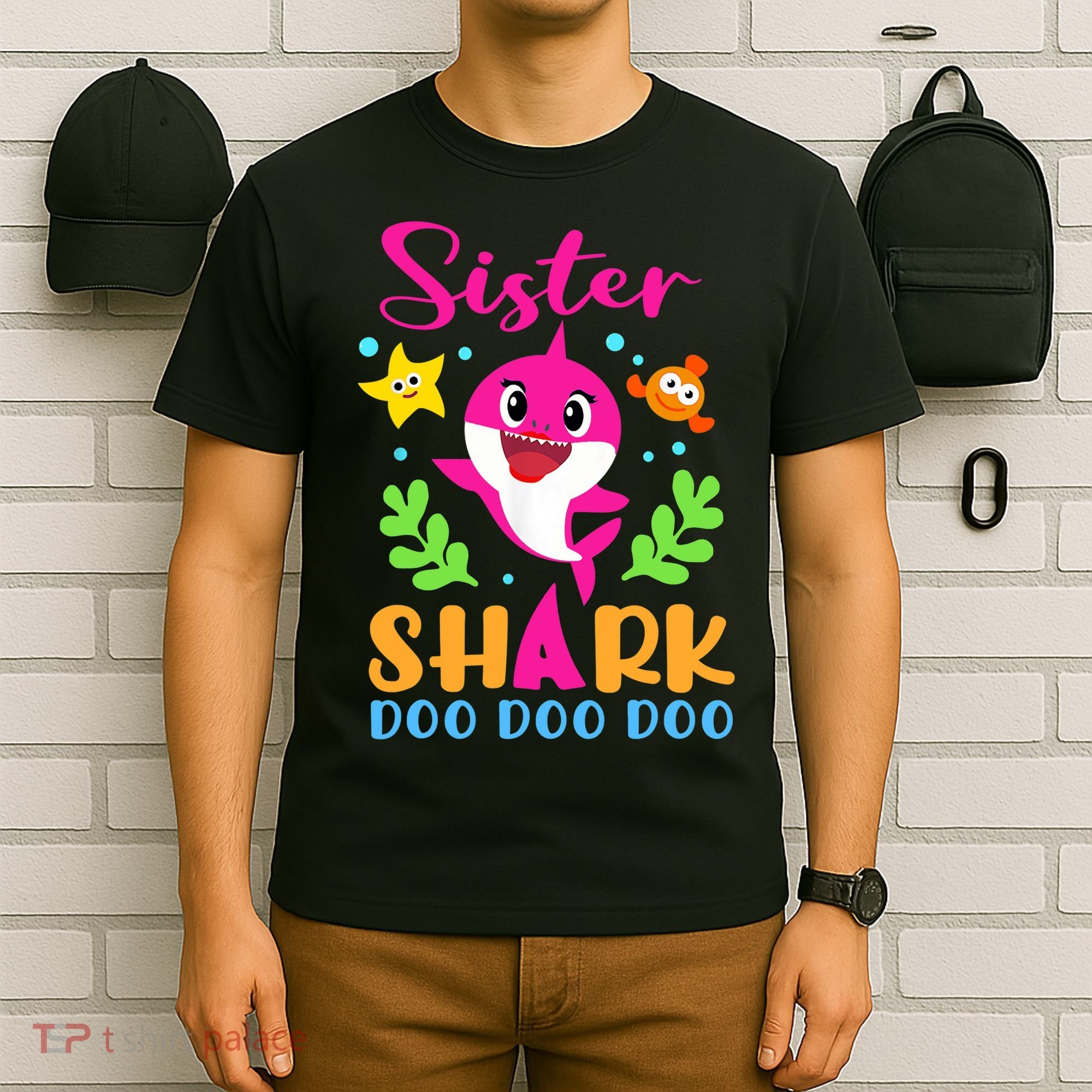 Sister Shark Shirt Sister Shark Lover Family Mother's Day T-Shirt