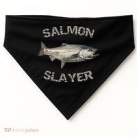 Salmon Slayer Salmon Fishing Salmon USA-Made Doggie Bandana thumb 0