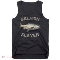 Salmon Slayer Salmon Fishing Salmon Tank Top thumb 0
