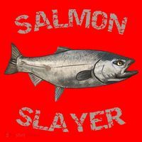 Salmon Slayer Salmon Fishing Salmon Santa Hat thumb 1