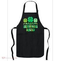 Shenanigans Squad St Patricks Day Boy Shamrock Groovy Retro Apron thumb 0