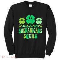 Shenanigans Squad St Patricks Day Boy Shamrock Groovy Retro Sweatshirt thumb 0