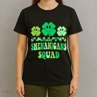 Shenanigans Squad St Patricks Day Boy Shamrock Groovy Retro T-Shirt thumb 4