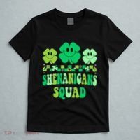 Shenanigans Squad St Patricks Day Boy Shamrock Groovy Retro T-Shirt thumb 5