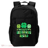 Shenanigans Squad St Patricks Day Boy Shamrock Groovy Retro Backpack thumb 0