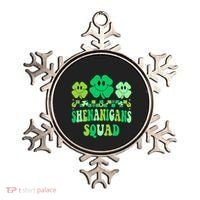 Shenanigans Squad St Patricks Day Boy Shamrock Groovy Retro Ornament thumb 0