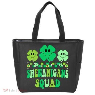 Shenanigans Squad St Patricks Day Boy Shamrock Groovy Retro Bag