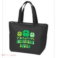 Shenanigans Squad St Patricks Day Boy Shamrock Groovy Retro Tote Bag thumb 3