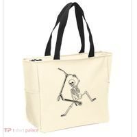 Stunt Scooter Skeleton Scooter Tote Bag thumb 2