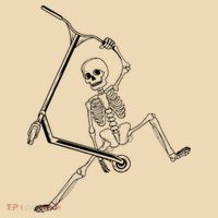 Stunt Scooter Skeleton Scooter Tote Bag thumb 4