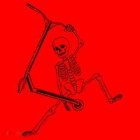 Stunt Scooter Skeleton Scooter Santa Hat thumb 1