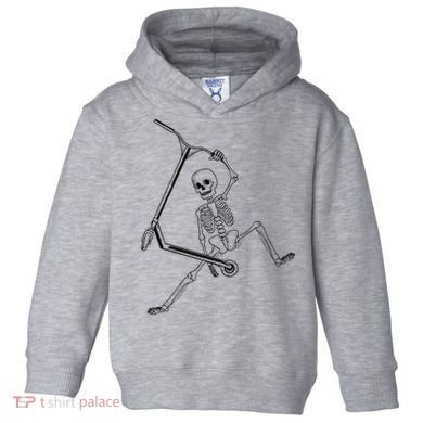 Stunt Scooter Skeleton Scooter Toddler Hoodie