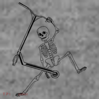 Stunt Scooter Skeleton Scooter Toddler Hoodie thumb 2