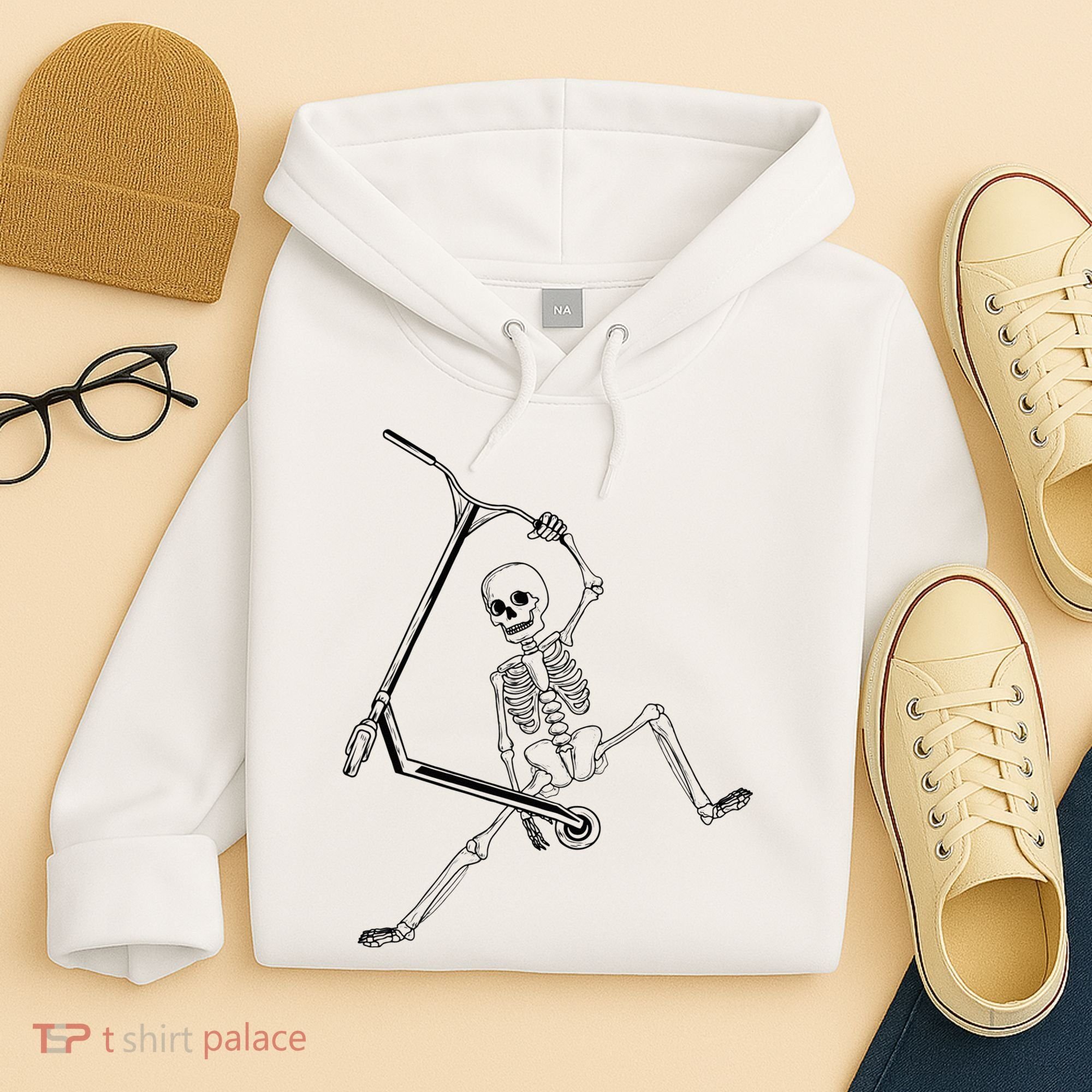Stunt Scooter Skeleton Scooter Hoodie