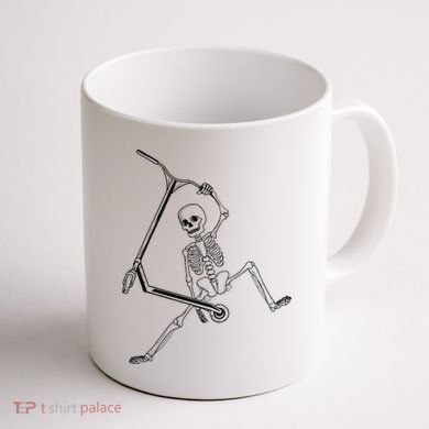 Stunt Scooter Skeleton Scooter Coffee Mug back