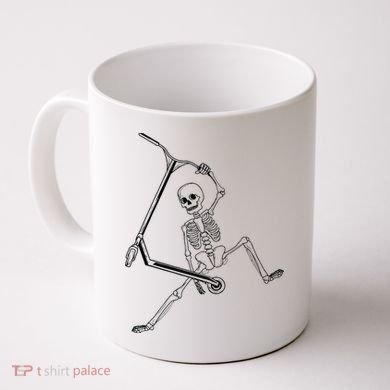 Stunt Scooter Skeleton Scooter Coffee Mug