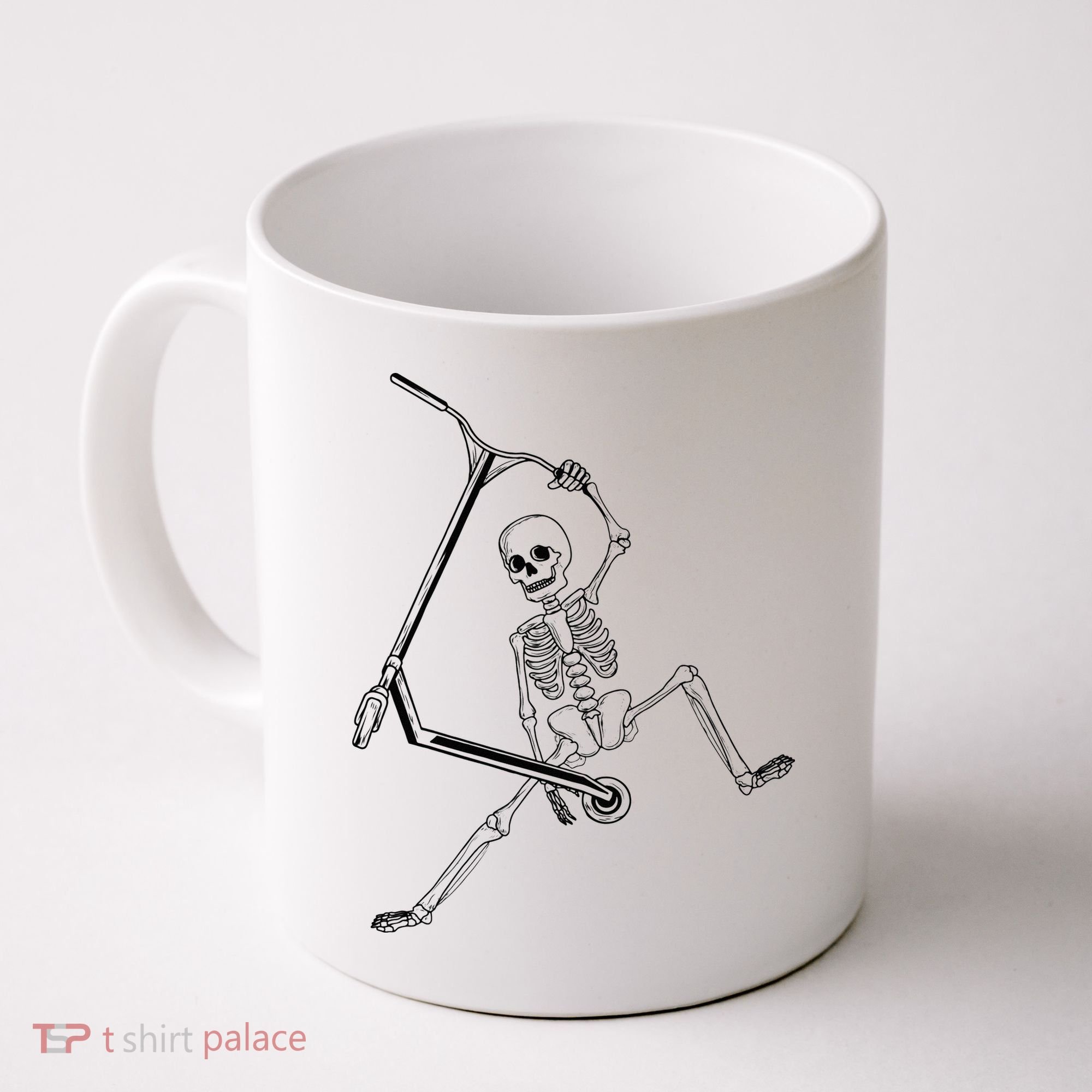 Stunt Scooter Skeleton Scooter Coffee Mug
