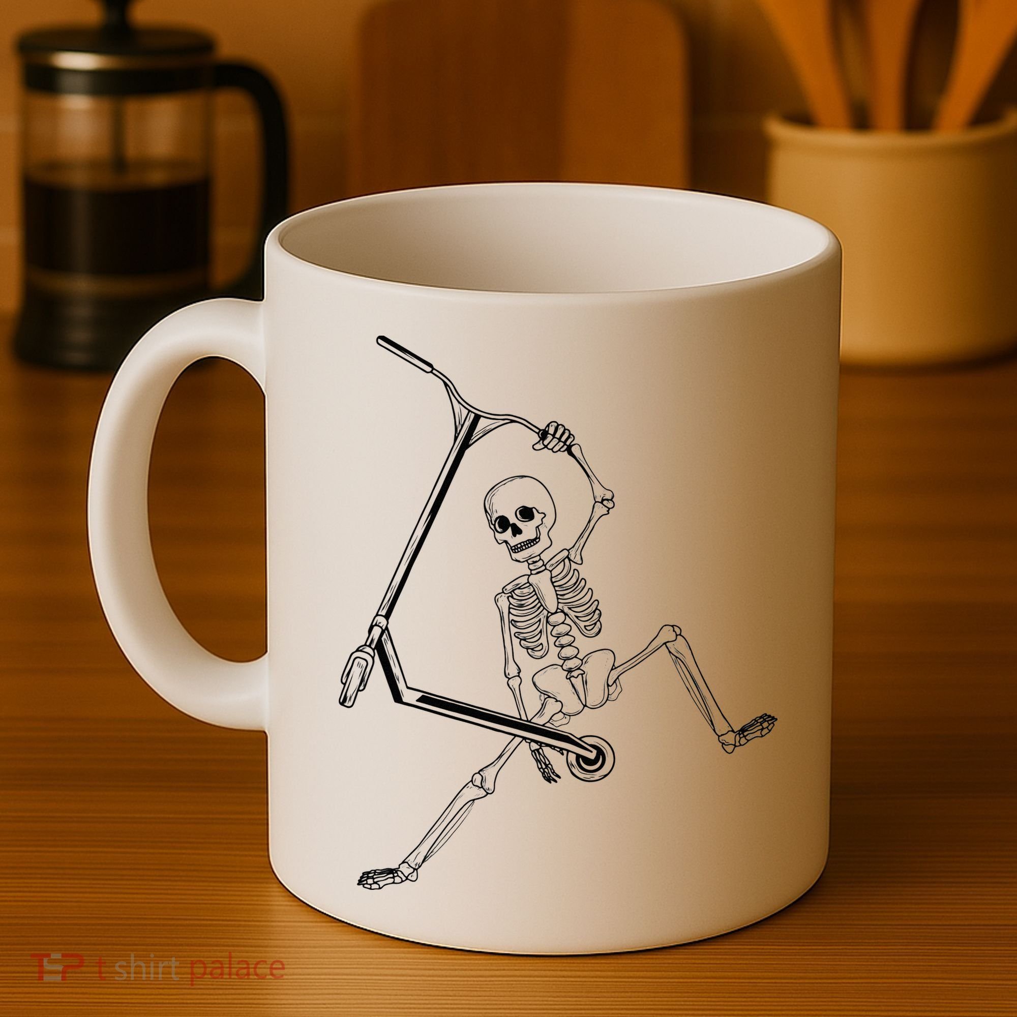 Stunt Scooter Skeleton Scooter Coffee Mug